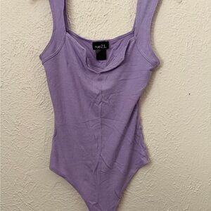 rue21 Lavender Ribbed Tank Bodysuit
